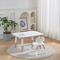 Bureau pour bébé en bois écologique à hauteur réglable, multifonctionnel, meubles pour enfants, enfants en bas âge, école moderne, salle à manger