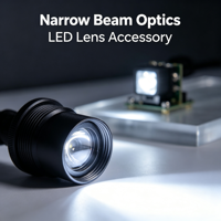 Lentille LED pour éclairage centré sur l'homme, composant optique à spectre complet pour une utilisation en bureau et en milieu médical à faible éblouissement, lentille PMMA TIR 25-45 degrés