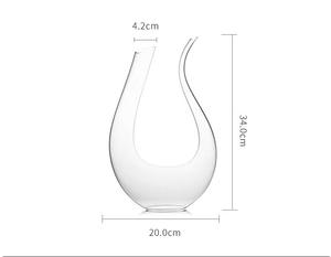 Carafe à <span class=keywords><strong>vin</strong></span> en verre cristal en forme <span class=keywords><strong>de</strong></span> U, style harpe, fabriquée à la machine, <span class=keywords><strong>aérateur</strong></span> <span class=keywords><strong>professionnel</strong></span> pour <span class=keywords><strong>vin</strong></span> rouge, 1500 ml, distributeur <span class=keywords><strong>de</strong></span> <span class=keywords><strong>vin</strong></span> écologique - Product Image 6