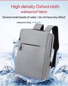 Wholesale Hot Sale Custom Clear Waterproof Anti-Theft Oxford USB Laptop <b>Backpack</b> with Zipper Closure - Product Image 3