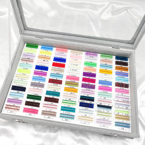 Colour Lash Mở Rộng Màu Đỏ Tím Màu Xanh Màu Hồng Trắng Nâu Cúm Màu Giả Cá Nhân Lông Mi Mở Rộng Lụa Nga Khối Lượng Lông Mi - Product Image 6