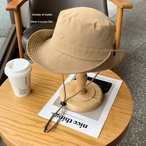 โฟร์ซีซั่นส์หมวกชาวประมงสีทึบ แห้งเร็ว ระบายอากาศได้ดี กันลม ป้องกันรังสียูวี หมวกกันแดด หมวกบางสำหรับผู้ชายและผู้หญิงสำหรับกิจกรรมกลางแจ้ง - Product Image 3