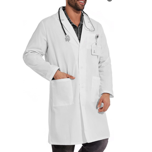 Bata de Laboratorio Blanca para Hombre, de Poliéster y Algodón, Uniforme de Farmacéutico Bordado con Bata de Consulta para Uso Hospitalario - Product Image 2