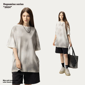 Hot High Quality Unisex 100% Cotton Vintage Washed Streetwear Blank Oversized Men's T <b>Shirt</b> - Product Image 3