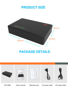 SKE Mini UPS POE-110N 24V <b>12V</b> 9V 5V DC UPS 17600mah <b>Lithium</b> <b>Battery</b> 110W DC UPS <b>12V</b> 6A - Product Image 6