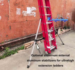 Échelle télescopique industrielle en fibre de verre <span class=keywords><strong>isolée</strong></span> non conductrice KINGBRIDGE FRP 3*18 marches, conforme aux normes EN131, EN61478 et ANSI-ASC 14.5 - Product Image 5