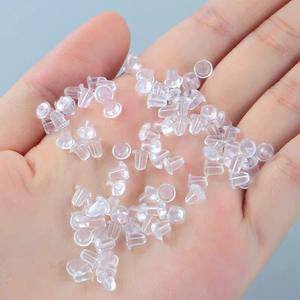Transparente 5mm Pendientes Backs 5000 unids/bolsa Goma de silicona suave Accesorios de joyería Bullet Stopper Ear Plug Nuts Prevenir Alergias Seguridad - Product Image 3