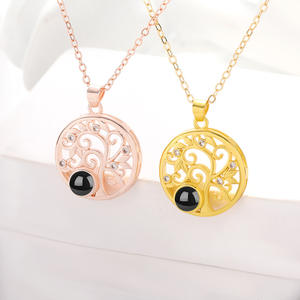 GIVELUCK High Quality Custom Photo Projection <strong>Necklace</strong> <strong>with</strong> <strong>Picture</strong> <strong>Inside</strong> Stainless Steel Tree of Life Projection Pendant - Product Image 2