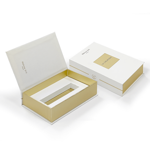 High End Magnetic <b>Book</b> Shape Custom Logo Solid Rigid Cardboard Gift <b>Boxes</b> Embossing Recycled Materials for Perfume Lipstick - Product Image 1