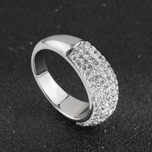 Anillo de Acero Inoxidable con Cristal para Mujer, Anillo de Compromiso y Boda con Circonita Cúbica, Anillo de Eternidad para Dama - Product Image 5