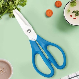 Ceramic <b>Kitchen</b> <b>Scissors</b> Blue Handle Rust Proof For Fruits Vegetables Cooking - Product Image 1