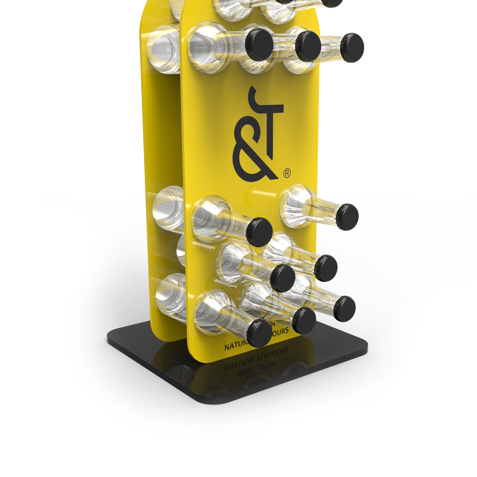 Bottle Shape Acrylic Tonic Water Display Stand — view 4