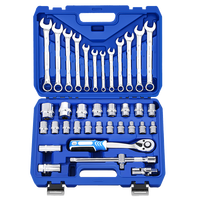 Juego de Llaves para Mecánico de Reparación de Automóviles, Kit de Herramientas Manuales, Juego de Llaves de Tubo Combinadas, 121 Piezas