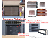 Porte à enroulement en aluminium personnalisée Bolang, porte automatique à enroulement, serrure à code, OEM ODM, approvisionnement stable, garantie après-vente