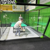 Nouvel arrivage Terrain de ping-pong sportif Tennis de table Terrain de padel extérieur Terrain de padel personnalisé 2 en 1 Terrain de sports multiples