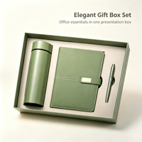 Coffret Cadeau Promotionnel Exécutif de Luxe pour le Nouvel An : Tasse Isotherme en Acier Inoxydable Imprimée par Transfert Thermique et Carnet