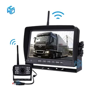 rear view camera camper trailer Suppliers-Wireless Trailer Hitch Backup Removable Guideline Rear View Camera 7" LCD Monitor for Travel Trailer/Fifth Wheels/RV/Camper
