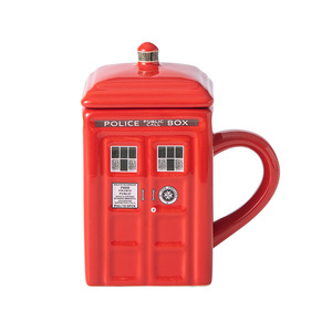 MAIMAI Doctor Tardis British Po Boîte à poux Tasse en céramique avec couvercle pour thé Tasse à café Cadeau créatif amusant Enfants Hommes - Product Image 6