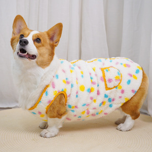 Chaleco grueso de invierno para perros, gatos, conejos, estilo de lunares, ropa cálida para mascotas, para Corgi, Schnauzer, Shiba Inu, otoño, primavera, invierno - Product Image 1