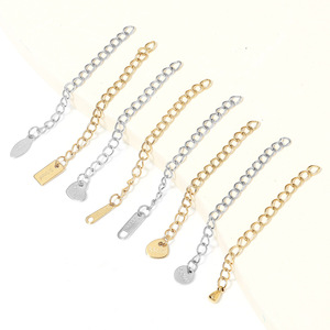 Cadena de Extensión de Acero Inoxidable con Cola en Forma de Lágrima, Accesorios de Joyería DIY, Cadena para Pulsera y Collar, Regalo Unisex - Product Image 1