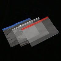 Pochette transparente à glissière en plastique PVC PP avec impression de LOGO personnalisée, pochette de rangement pour documents, sacs de fichiers à glissière