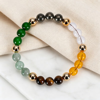 Bracelet en perles de citrine naturelle et d'œil de tigre pour femmes, pierre de guérison pour le succès et la prospérité, bijou spirituel, cadeau