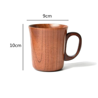 Tasse en bois rétro, bois de datte rouge naturel, tasse à thé et à café pour la maison, la restauration, la table, cadeau