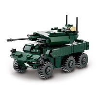 Wanger 3510 Blocs de construction chinois militaires blindés à petites particules, jouets éducatifs transfrontaliers pour garçons et filles