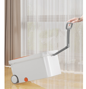 Juego <span class=keywords><strong>de</strong></span> Mopa con Mango Telescópico y Rodillo Extra Grande <span class=keywords><strong>de</strong></span> Chenilla <span class=keywords><strong>de</strong></span> Doble Accionamiento para Limpieza en una Sola Pasada Sin Necesidad <span class=keywords><strong>de</strong></span> Lavar a Mano, Ideal para Personas que Buscan Comodidad - Product Image 2