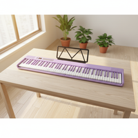 Piano numérique portable pliable 88 touches personnalisable, léger et rechargeable, avec 127 rythmes, 128 sons et 79 morceaux de démonstration pour