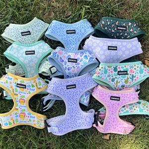 Fabricante de fábrica Suministros para mascotas Juego de arnés para perros Diseño de impresión personalizado Logo Neopreno Pet Cat <span class=keywords><strong>Dog</strong></span> Arnés Correa Collar Set - Product Image 2