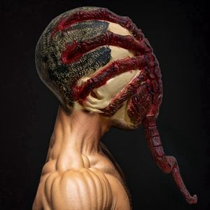 Masque Horrifiant en Latex Facehugger - Masque de Fête Intégral avec Tentacules Réalistes et Texture Bio-Organique Effrayante pour Masquerade en Extérieur - Product Image 4