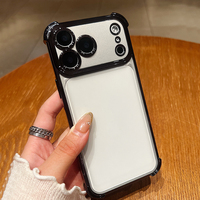 Étui de téléphone de luxe haut de gamme en TPU électroplaqué antichoc et anti-chute pour iPhone 17 16 15 14 Pro Max avec protection d'appareil photo