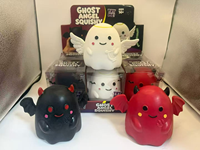 Jouet Squishy Fantôme Géant d'Halloween 25CM, Mignon, Grande Taille, en Mousse PU à Remontée Lente, Anti-Stress, Cadeau pour Enfants, Idéal pour Fêtes