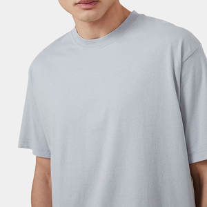 Camiseta de Verano de Diseño Urbano Casual Lisa Personalizada 100% Algodón Cuello Redondo Oversize Lisa Corta y Holgada para Hombre - Product Image 2