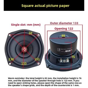 5.25 Inch Full Range <b>Speaker</b> Driver Unit for Home Audio <b>Sound</b> Hifi <b>Speakers</b> 4 6 8 Ohm High Fidelity and Sensitivity - Product Image 6