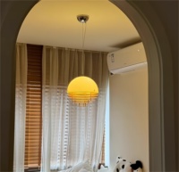 Lustre d'ambiance orange coucher de soleil moderne au design vintage pour restaurant café bar salon chambre à coucher décor