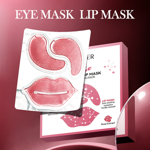 OEM SADOER Cuidado de los labios hidráulico calmante dormir ROSE labios mascarillas faciales belleza colágeno cristal boca máscara Rosa máscara de labios COLÁGENO - Product Image 2