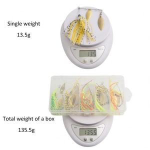 Señuelo de Pesca Artificial Multifunción de 13.5g, Señuelo Giratorio de Hundimiento Rápido con Lentejuelas de Silicona para Calamar, Pescado de Agua Salada, Lubina y Lucio - Product Image 4
