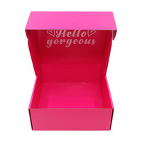 Boîte cadeau rose avec logo personnalisé en estampe dorée, boîtes cadeau en papier recyclables pour cadeaux, emballage cadeau pour vêtements