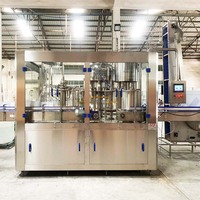 Machine de remplissage d'eau en bouteille de vin entièrement automatique 3 en 1 Ligne de production Machine d'emballage d'eau minérale 5L