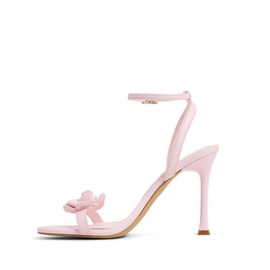 Sandalias de Tacón de Aguja con Punta Abierta y Correa en el Tobillo, Decoradas con Flores Rosas, Elegantes y de Gran Venta, para Niñas, Zapatos de Verano - Product Image 2