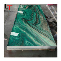 Panneau mural en PVC imitation marbre ignifuge et résistant aux UV pour décoration intérieure