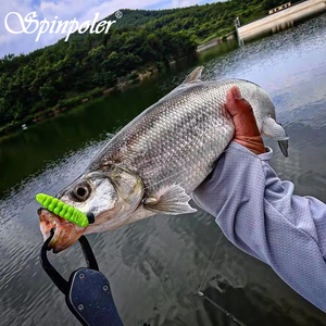 Spinpoler Poor Worm TPR cebo <span class=keywords><strong>de</strong></span> plástico blando flotante biónico Caterpillar Segemented Swimbait señuelo <span class=keywords><strong>de</strong></span> pesca para trucha Bass Ned Wacky - Product Image 2