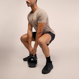 รับสกรีนเสื้อยืด เสื้อยืดโลโก้ ผู้ชาย สร้างแบรนด์ของคุณเอง เสื้อยืดออกกำลังกาย เสื้อยืดฟิตเนส พร้อมป้าย ผู้ชาย เสื้อยืดไร้ตะเข็บ - Product Image 3