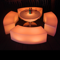 Table basse moderne avec télécommande, changement de couleur RVB, mini table de bar, table basse en plastique de luxe, petit meuble LED