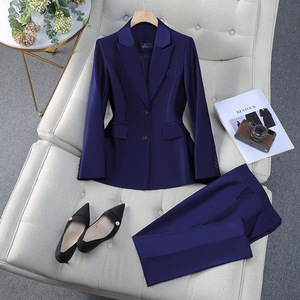 Women's Orange Suit Set Full Sleeve Polyester Satin Anti-Wrinkle Elegant Spring Casual Three Piece Jacket Vest Pants - Product Image 4