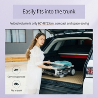 Poussette de voyage compacte pliable légère, poussette portable pour nouveau-né et tout-petit, sûre