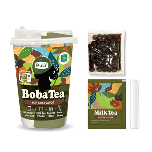 PULY Boules de tapioca végétales jetables 85g certifiées HALAL sans gluten, les mieux notées, pour bubble tea instantané au micro-ondes pour les bureaux très occupés - Product Image 1