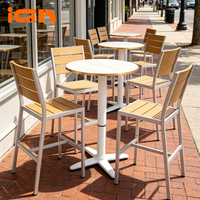 Nouvelles chaises de bar modernes industrielles pour salle à manger, cuisine, café, chaise de bar en bois, chaise de bar haute en teck pour restaurant